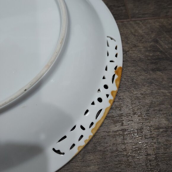 Ucacgo Japan Porclian Plate Landscape Cabin Scene Hand Painted Signed Set Of 2 - Picture 10 of 12